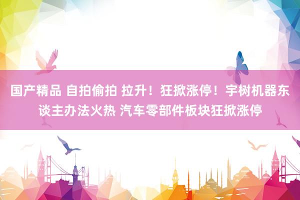 国产精品 自拍偷拍 拉升！狂掀涨停！宇树机器东谈主办法火热 汽车零部件板块狂掀涨停