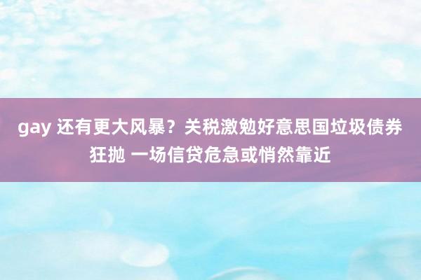 gay 还有更大风暴？关税激勉好意思国垃圾债券狂抛 一场信贷危急或悄然靠近